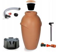 AQUACAN - Regentonne - Réservoir d'eau - Baril de récupération d'eau de pluie - Réservoir de récupération d'eau de pluie avec accessoires - Réservoir d'eau de pluie - Baril, réservoir d'eau, système d