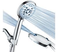 AquaCare Pommeau de douche à main haute pression 8 modes - Buses anti-obstruction, lavage électrique intégré pour nettoyer baignoire, carrelage et animaux domestiques, tuyau en acier inoxydable extra