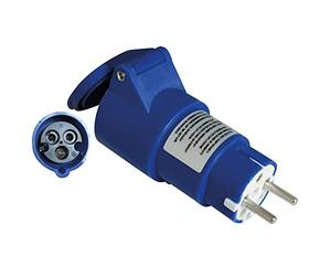 Aquacars.FR Adaptateur Femelle CEE17-mâle Schuko Camping Car