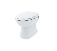 Aquacompact Silence - WC Broyeur Silencieux, Double Chasse Éco, Cuvette Anticalcaire, Abattant Antibactérien Frein de Chute, Relevage 3m Vertical, 40m Horizontal, 500W, Fabrication FR, Garantie 2 Ans