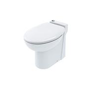 Aquacompact Start - WC Broyeur Double Chasse Économique, Abattant Frein de Chute Antibactérien, Installation Facile, Relevage 3m Vertical, 30m Horizontal, 500W, Fabrication Française, Garantie 2 Ans