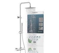AQUADUCT Set de douche de tête avec mitigeur thermostatique, chrome