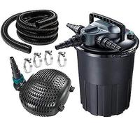 AquaForte Filter Set CBF8000 + EC5000, set complet comprenant un filtre sous pression CBF, une pompe EC, 10 mètres de tuyau de bassin, 4 colliers de serrage, un filtre avec fonction de rétrolavage et une lampe UV-C PL 11W