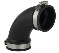 Aquaforte Pvc Élastomère, Coude Flexible, 90 degrés, 110 mm Plage de Serrage 110-100 mm, Extrêmement Flexible !, Schwarz