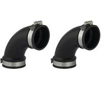 Aquaforte Pvc Élastomère, Coude Flexible, 90 degrés, 63 mm Plage de Serrage 63-57 mm, Extrêmement Flexible !, Schwarz (Lot de 2)