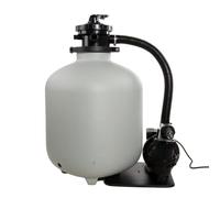 AquaForte Sandfilter Set SQ-460, Capacité 68 L, Matériau filtrant 68 kg (sable), Pression max. Débit 10 m3 p/h, 550 Watt, Max. Taille du bassin 39,5 m3, Équipé d'une vanne 6 voies en haut