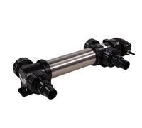 Aquaforte Suv-736 Inox Uv-C, Pl 36W, Longueur 545 mm, max. Taille Du Bassin 55 m3, Débit Conseillé 7 m3⁄H, max. Pression 1,0 Bar, 4 Raccords de Tuyau 3850 mm Inclus, Noir/gris