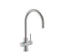 Aquafy mit évier bec tube incurvé à double sortie, cartouche filtration acier - ROCA A5A8B3GSM0