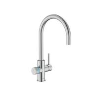 Aquafy mit évier bec tube incurvé à double sortie chromé, cartouche filtration - ROCA A5A8B3GC00