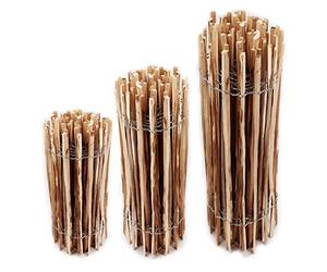 Aquagart Clôture en lattis - Différentes hauteurs - Distance entre les lattes : 4 à 6 cm - Clôture de jardin - Clôture en bois durable - Avec double tension de fil (50 cm de hauteur, 10 m)
