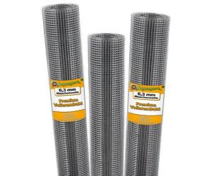 Aquagart® Grillage pour volière - 10 m x 1 m - Maille métallique 6,3 mm - Clôture en treillis métallique galvanisé
