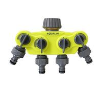 Aqualin Répartiteur d'eau 4 voies Connecteur Y Tuyau d'arrosage Répartiteur d'eau Répartiteur d'eau Version mise à jour
