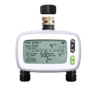 Aqualin Système d'irrigation d'arrosage Minuteur 2 zones avec grand écran LCD FSTN pour plantes de jardin