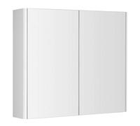 Aqualine Deneb - Armoire à miroir, 80x70x18 cm, 2 porte, blanc mat DN080