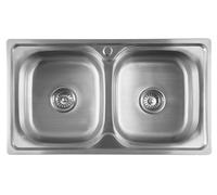 Aqualine - Évier 81x46 cm, inox AQ8146B