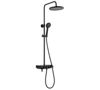 Aqualine Farrao - Ensemble de douche avec mitigeur, diamètre 25 cm, 3 jets, noir SL450B