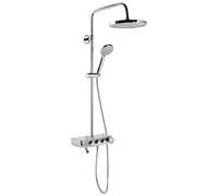 Aqualine Farrao - Set de douche avec mitigeur, diamètre 25 cm, 3 jets, chrome SL450