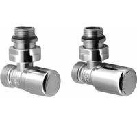 Aqualine First - Set de vannes de raccordement, angle manuel, chrome CP910S