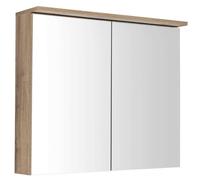 Aqualine KAWA - Armoire miroir avec éclairage LED, 80x70x22 cm, chêne emporio WGL38S