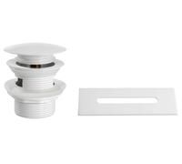 Aqualine - Kit bonde de baignoire et couvercle de trop-plein, ClickClack, blanc brillant TF9005W