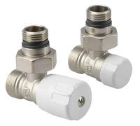 Aqualine - Kit de raccordement ECO corner, nickel/blanc CP9810S