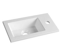 Aqualine - Meuble lavabo 40x22 cm, sans trop-plein, trou pour robinet, blanc LM420