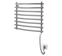 Aqualine - Porte-serviettes électrique, 57x47 cm, gris aluminium/métallique SU210A