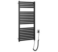 Aqualine - Sèche-serviettes Tondi-E 45x97 cm, 300 W, noir mat DE456T