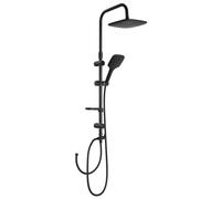 Aqualine - Set de douche Kera sans robinetterie,22x22 cm,3 jets, noir mat SL435