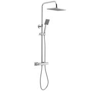 Aqualine - Set de douche Talia avec thermostat, 26x18 cm, chrome SL440