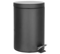 Aqualine Simple Line - Poubelle ronde 5 l, noir mat 26105