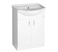 Aqualine Simplex Eco - Armoire lavabo avec lavabo 63x84x31 cm, blanc mat SIME650