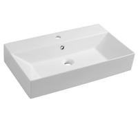 Aqualine Sistema - Lavabo 70x42 cm, avec trop-plein, trou pour robinetterie, blanc 10SF50070