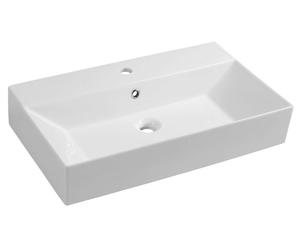 Aqualine Sistema - Lavabo 70x42 cm, avec trop-plein, trou pour robinetterie, blanc 10SF50070