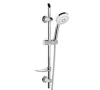 Aqualine Sunra - Ensemble de douche 10 cm, barre avec distributeur de savon et flexible, chromé 11444