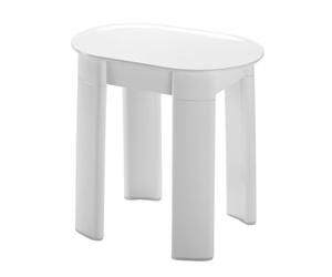 Aqualine - Tabouret de salle de bains Tetra, 42x41x27 cm, blanc 2872