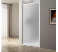 Aqualine Ugga - Porte de douche 185x120 cm, verre Brick/blanc AWS120