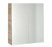 Aqualine Vega - Armoire de toilette 60x70x18 cm, chêne platine VG860
