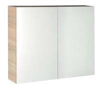 Aqualine Vega - Armoire de toilette, 80x70x18 cm, chêne platine VG880