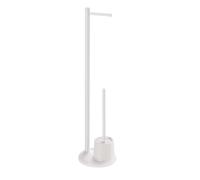Aqualine White Line - Support avec porte-papier hygiénique et brosse hygiénique, blanc MM32