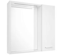 Aqualine Zoja - Armoire à miroir avec éclairage LED, 60x60x14 cm, 1 porte, à droite, blanc 45022S