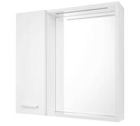 Aqualine Zoja - Armoire à miroir avec éclairage LED, 60x60x14 cm, 1 porte, à gauche, blanc 45021S