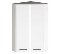 Aqualine Zoja - Armoire suspendue d'angle 35x76x35 cm, 1 porte, blanc 50331
