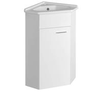 Aqualine Zoja - Meuble pour lavabo d'angle 74x41x41 cm, 1 porte G/D blanc 50345