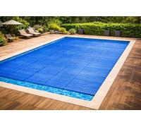 Aqualux EDG by International Bâche Solaire Premium 800x400 cm Rectangulaire Bordée Périmètre 400 Microns Bleu Couverture Piscine 8x4m
