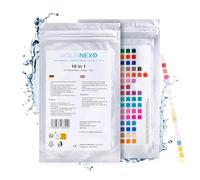 AQUANEXO 25/50 Testeur d'eau potable 16-en-1, bandelettes de test pH, Mesure de la dureté de l'eau, Eau potable Bandelettes de test, test de l'eau potable (25)