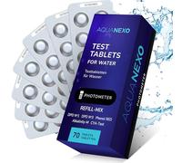 AQUANEXO Lot de 100 pastilles de test pour photomètre Phenol Red DPD1, DPD3, alcalinity M CYA Test comme pack de recharge, testeur d'eau pour piscine, jacuzzi, pataugeoire, accessoires de piscine
