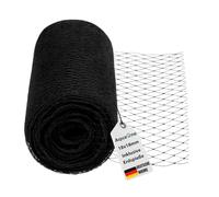 AquaOne Filet de protection pour bassin à mailles fines - 2 x 3 m - Filet polyvalent - Noir - Avec 6 piquets - Filet de protection pour étang de jardin
