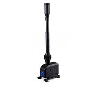 AquaOne Pompe de bassin HJ-603 - Pompe submersible avec fontaine 600 l/h 8 W - Pompe de fontaine réglable pour bassin et fontaine de jardin - Tube montant télescopique - 4 embouts de buse - Hauteur de