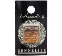 Sennelier Aquarelle d'artistes français, demi-poêle, terre d'ombre brûlée S1